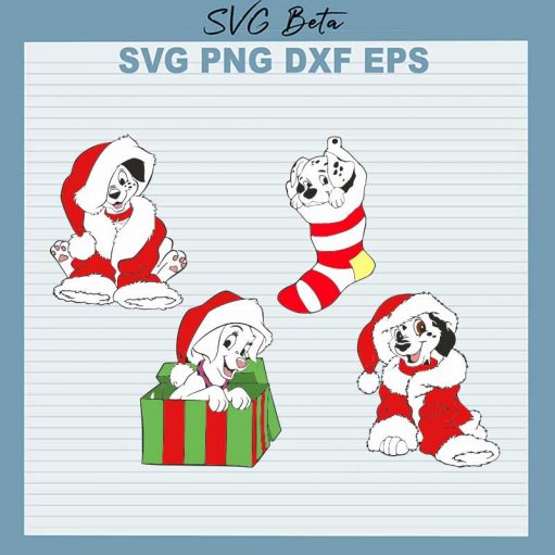 Dalmatian Christmas SVG