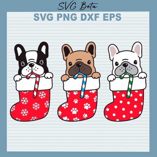 Santa Dog In Christmas Stocking SVG, Christmas Stocking SVG, Xmas SVG ...