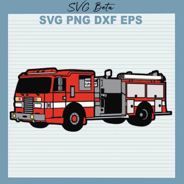Firefighter Fire Truck SVG