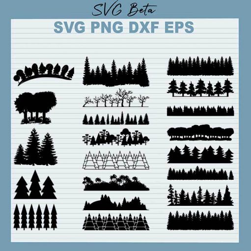 Forest Bundle SVG, Forest Tree SVG PNG DXF cut file