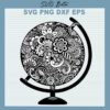 Mandala Floral Globe SVG