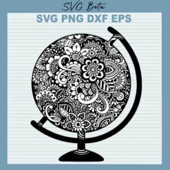 Mandala Floral Globe SVG