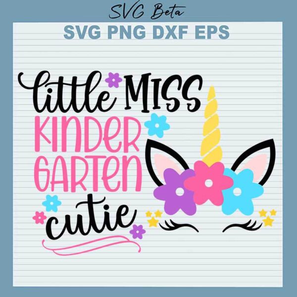 Little Miss Kindergarten Cutie SVG