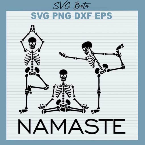 Namaste Yoga Skeleton Svg
