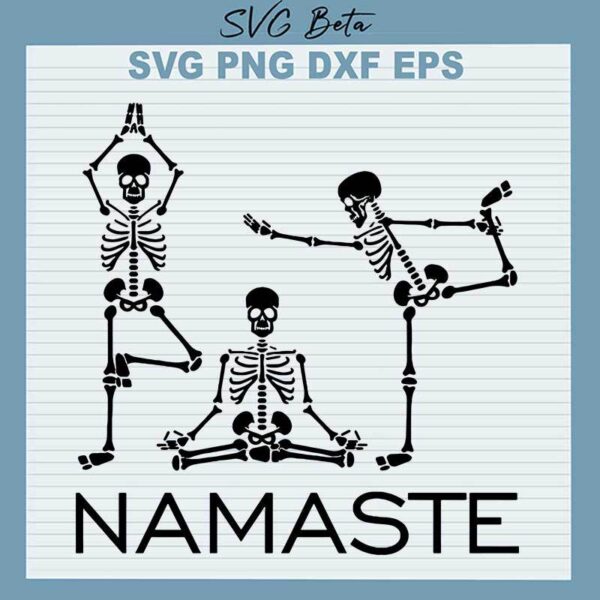 Namaste Yoga Skeleton SVG