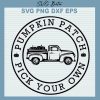 Pumpkin Patch Pick Your Own SVG