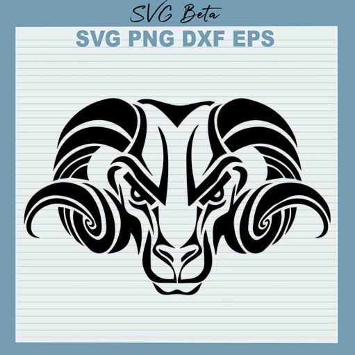 Ram Head SVG, Head Of The Ram SVG PNG DXF cut file