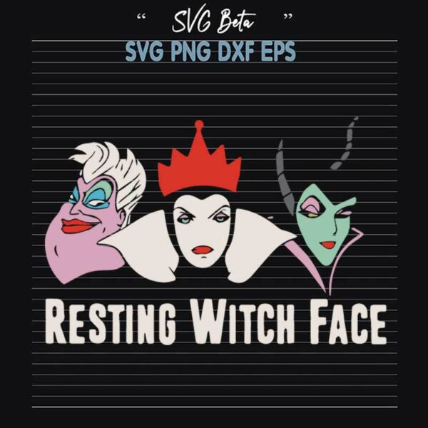 Disney Resting Witch Face SVG