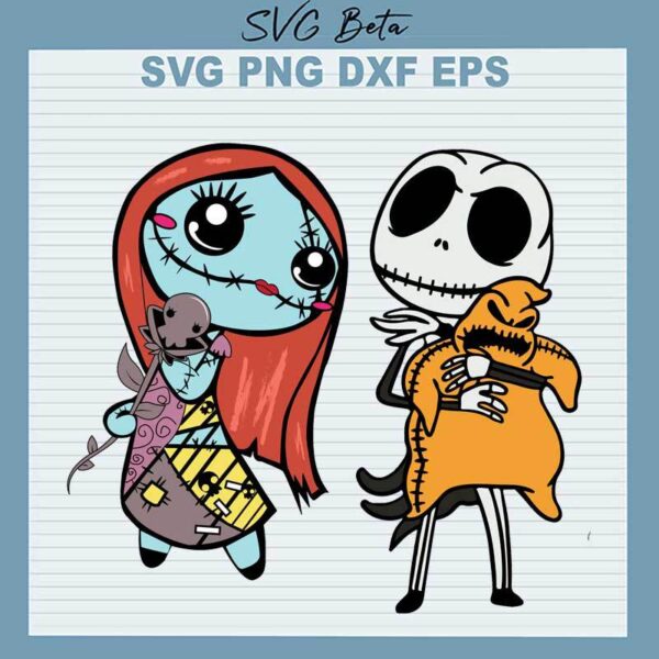 Sally Jack Skellington And Oogie Boogie SVG