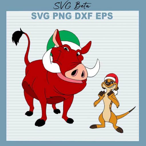 Timon And Pumba Christmas SVG