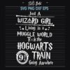Just A Wizard Girl Took The Hogwarts Train SVG