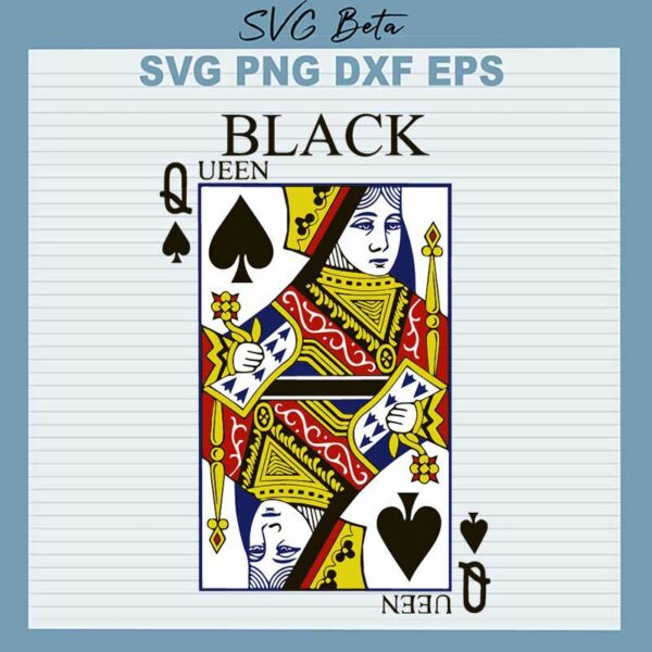 Queen Of Spades Card SVG