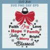 Christmas Ball Faith Hope Family SVG