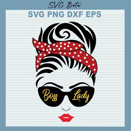 Boss Lady Messy Bun SVG