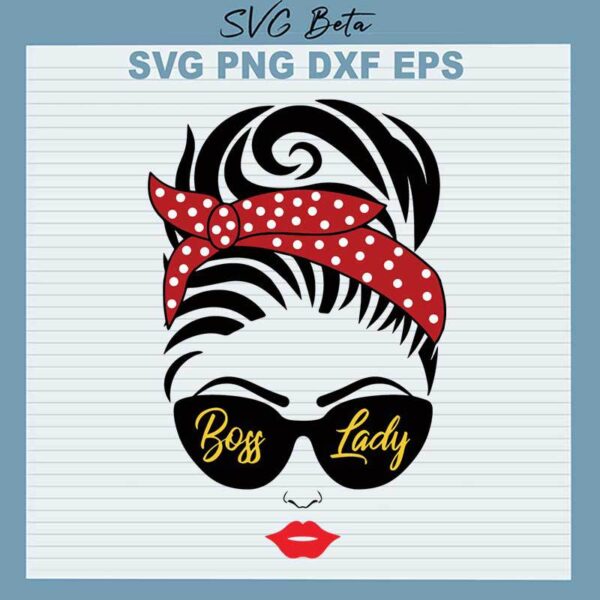 Boss Lady Messy Bun SVG