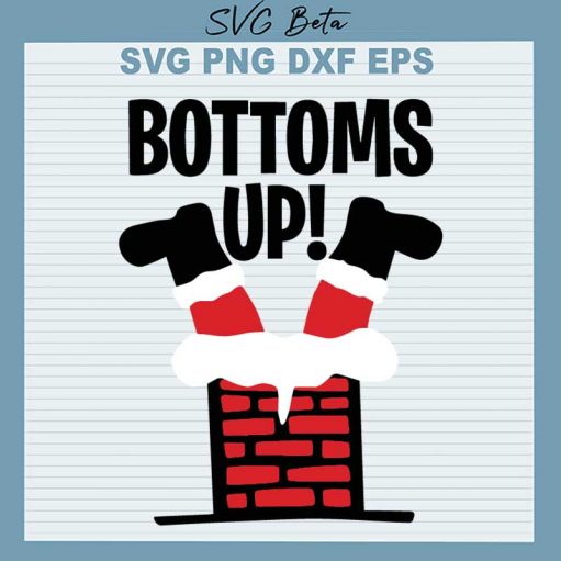 Bottoms Up Santa Christmas SVG