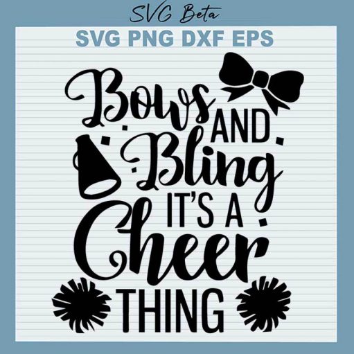 Bows And Bling It's A Cheer Thing SVG