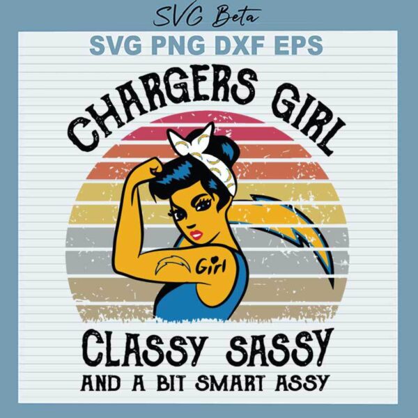 Chargers Girl Classy Sassy SVG