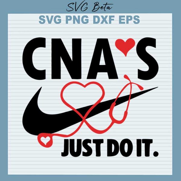 cna nurse just do it nike logo svg
