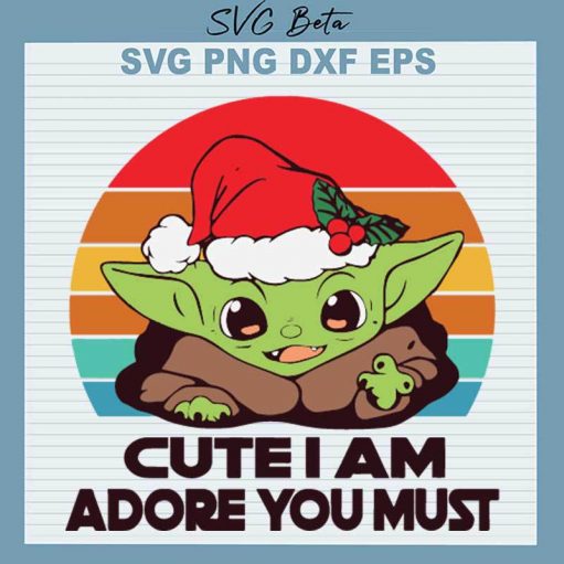 Christmas Baby Yoda Cute I Am Svg