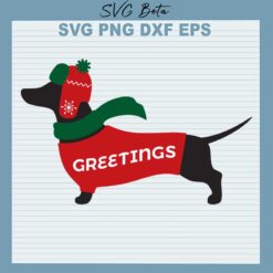 Dachshund christmas svg