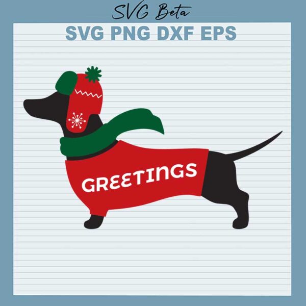 Dachshund christmas svg