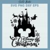 Disney Castle Christmas SVG