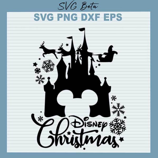 Disney Castle Christmas SVG