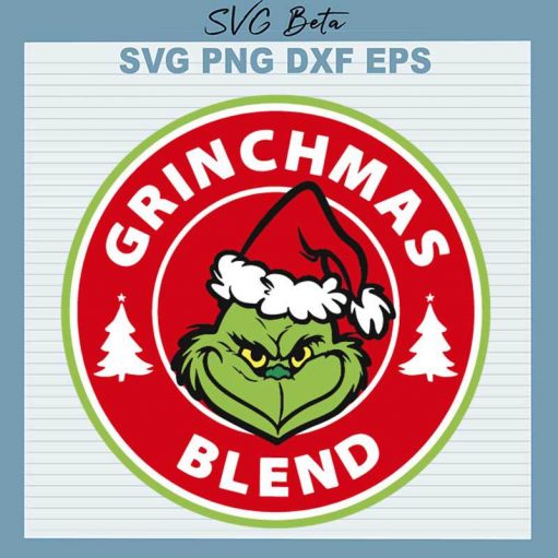 Grinchmas Blend SVG, Christmas Starbucks Coffee Logo SVG, Grinch Christmas SVG PNG DXF cut file