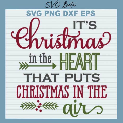 It'S Christmas In The Heart Svg
