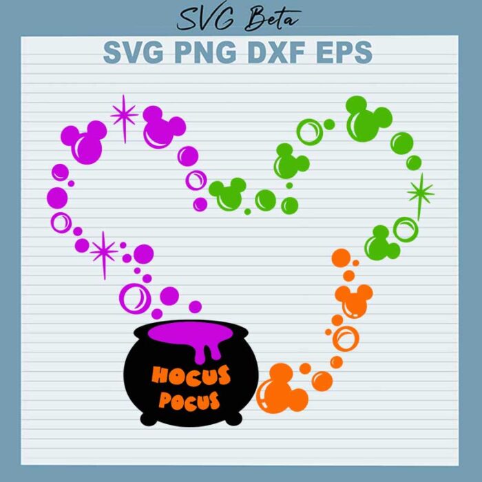 Hocus pocus mickey SVG, disney wich SVG PNG DXF cut file