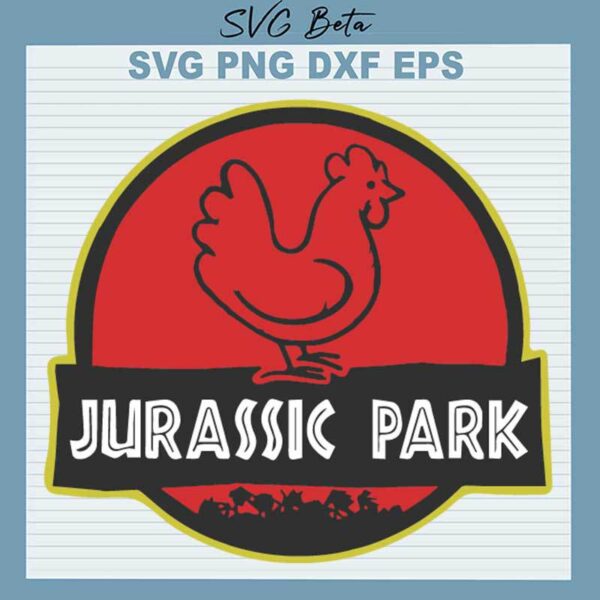 Chicken Jurassic Park SVG