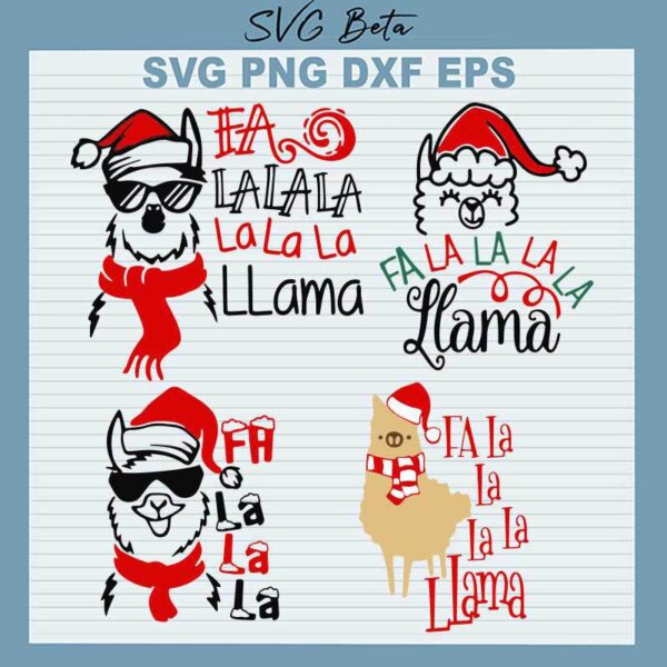 La La La Llama Christmas SVG