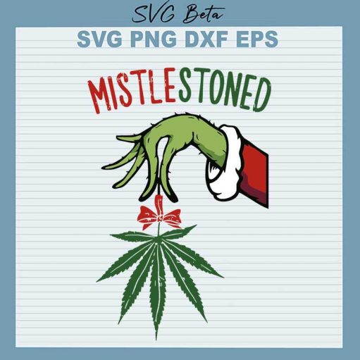 Grinch Hand Mistlestoned Holding Weed SVG
