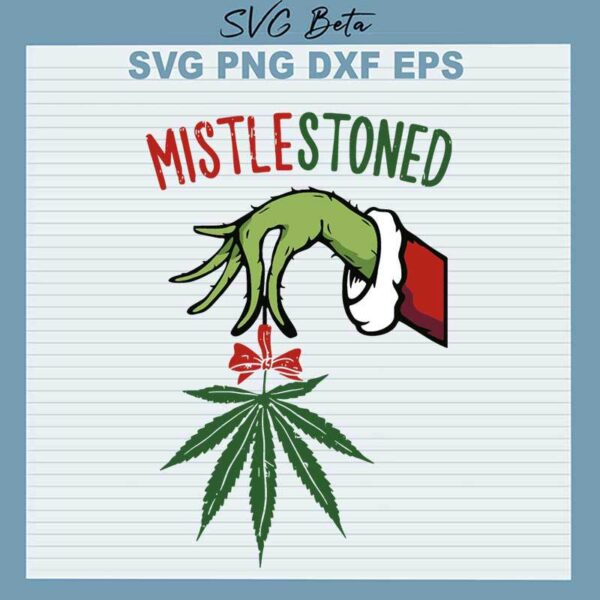 Grinch Hand Mistlestoned Holding Weed SVG