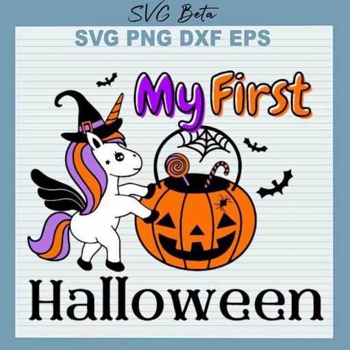 Unicorn My First Halloween SVG