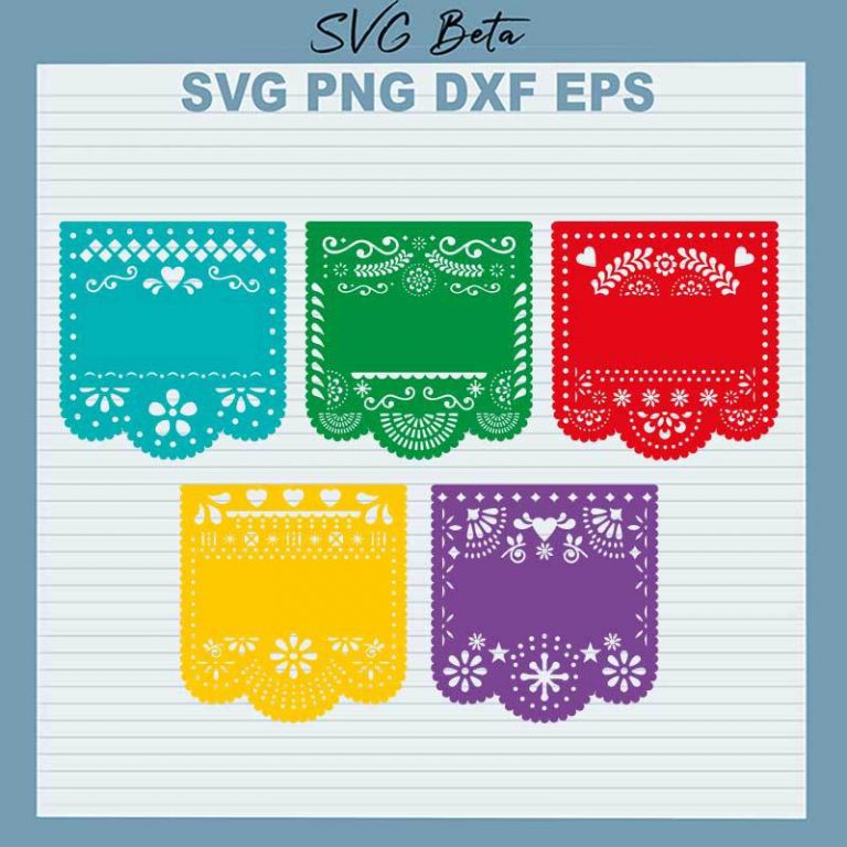 Mexican Papel Picado SVG, Papel Picado SVG PNG DXF cut file