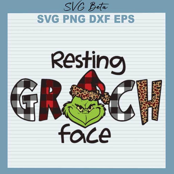 Resting Grinch Face SVG