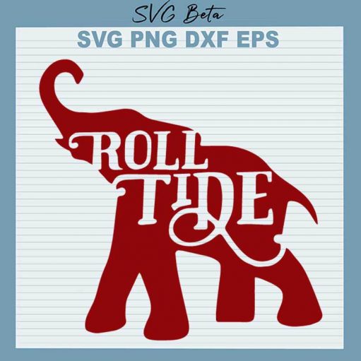 Elephant Roll Tide Svg