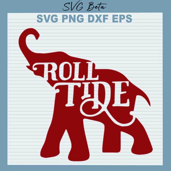 Elephant Roll Tide SVG