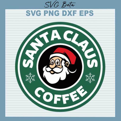 Santa Claus Starbucks Coffee Svg