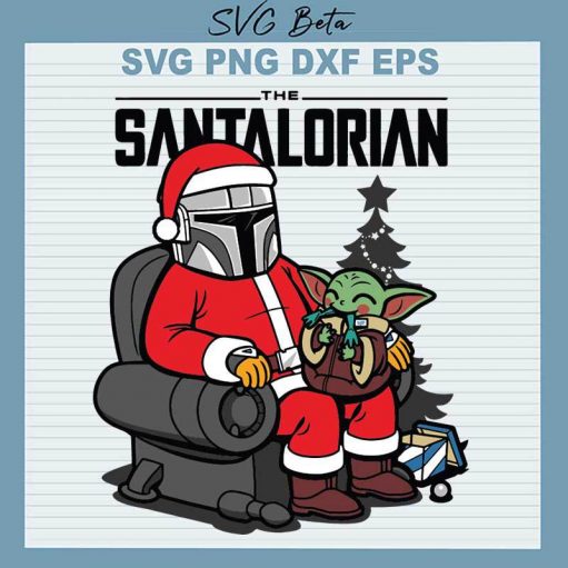 Christmas The Santalorian Hug Baby Yoda Svg