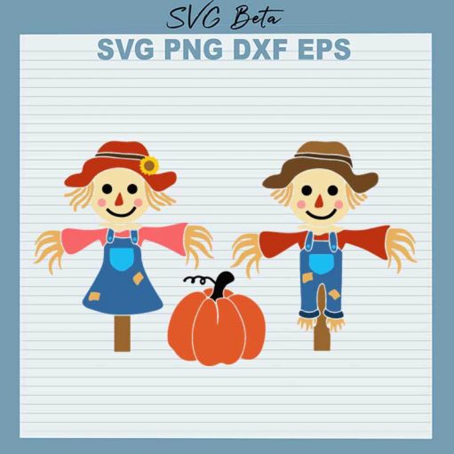 Pumpkin Scarecrow SVG, Scarecrow SVG, Halloween SVG PNG DXF cut file