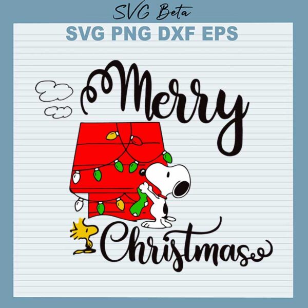merry christmas snoopy svg