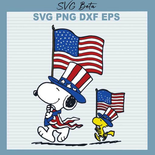 4th of July Snoopy SVG, Snoopy SVG, 4th of July Patriotic SVG PNG DXF cut file