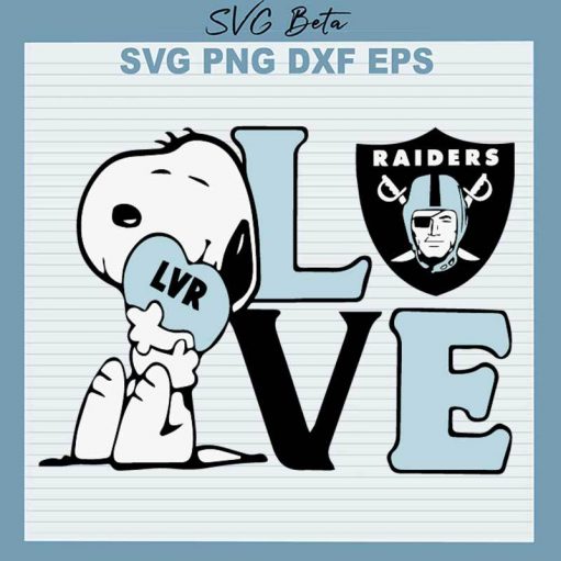 Snoopy Love Raiders SVG