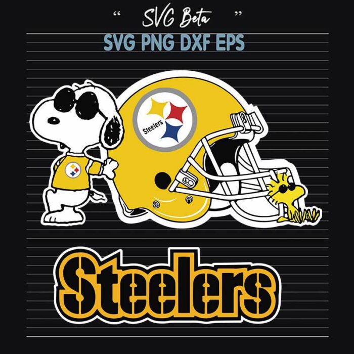 Snoopy Steelers Football SVG