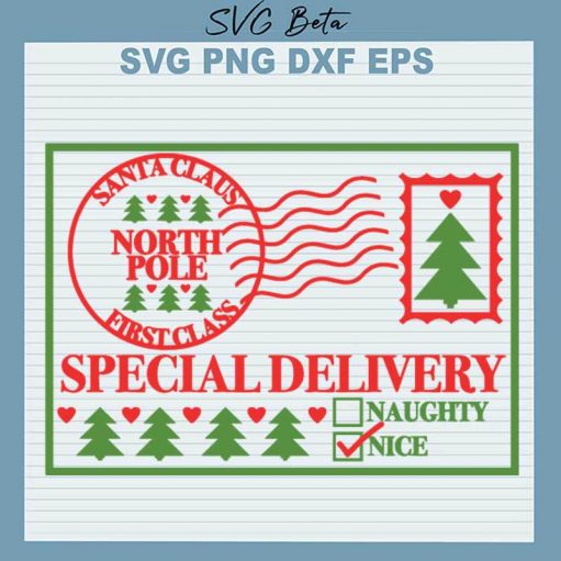 Special Delivery North Pole SVG