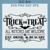 Trick Or Treat All Witches Are Welcome SVG