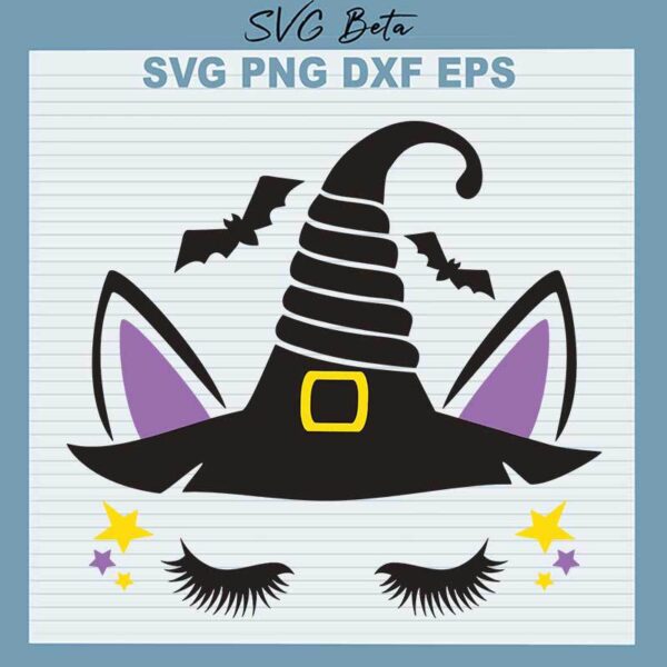 Halloween Witch Unicorn SVG